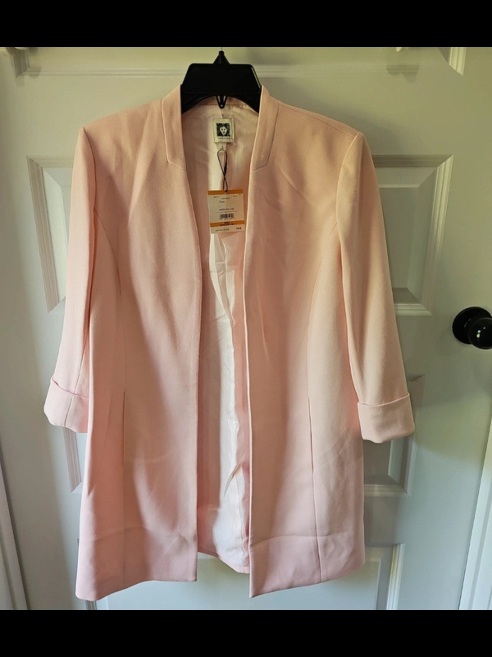 Light Pink Open-Front Women's Coat - Unbranded